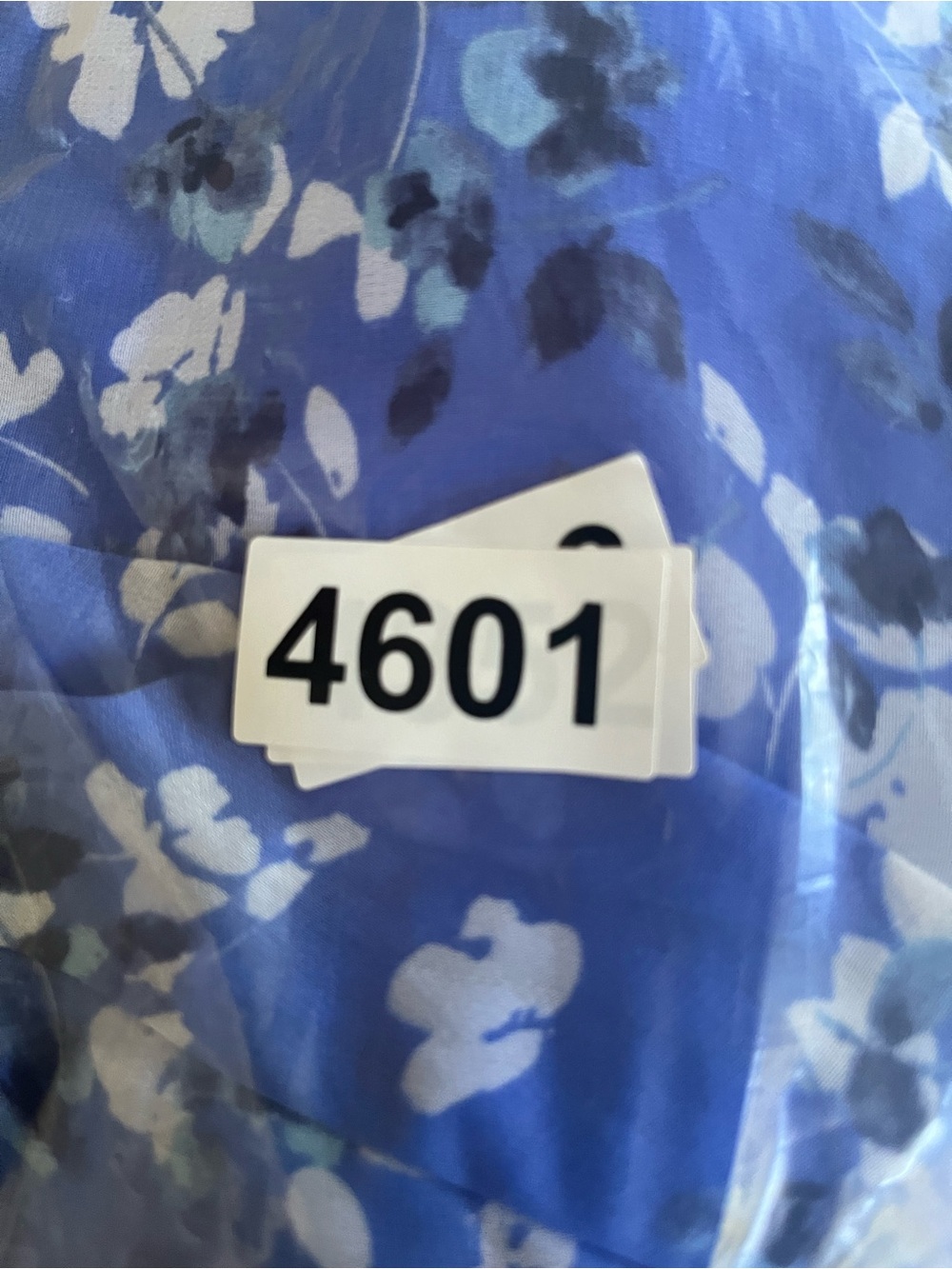 Blue Floral Print Ruffle Chiffon Maxi Dress 18  Cottagecore Wedding Guest - Picture 7 of 7